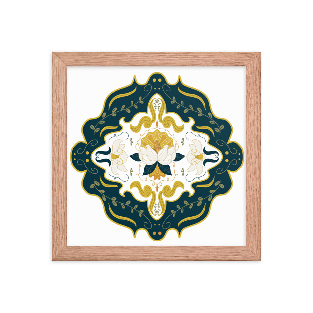 Elegant Magnolia Framed Print