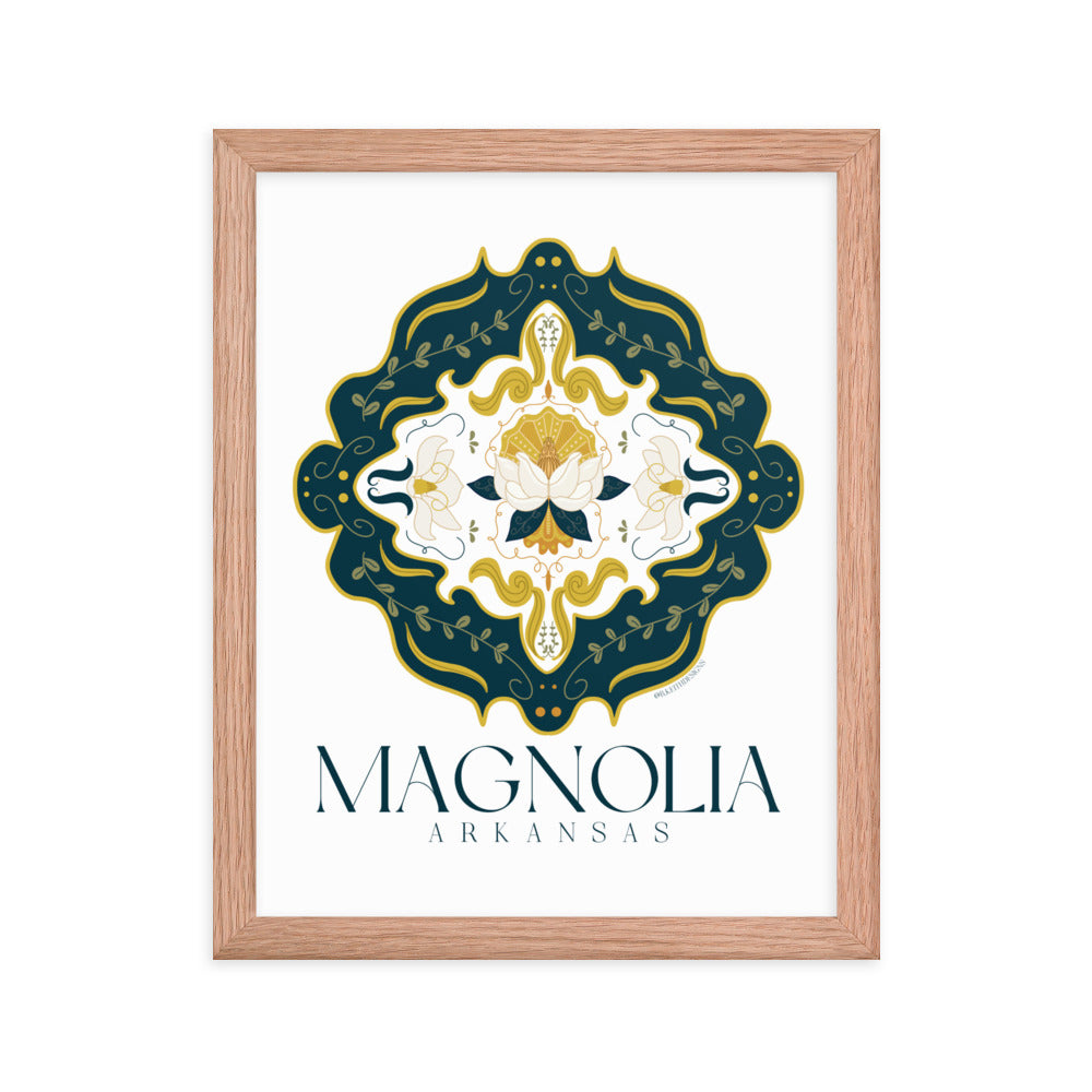 Elegant Magnolia Framed Print