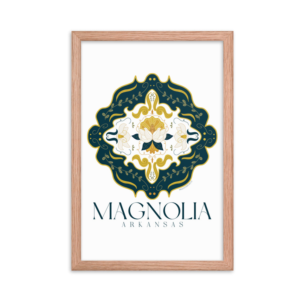 Elegant Magnolia Framed Print