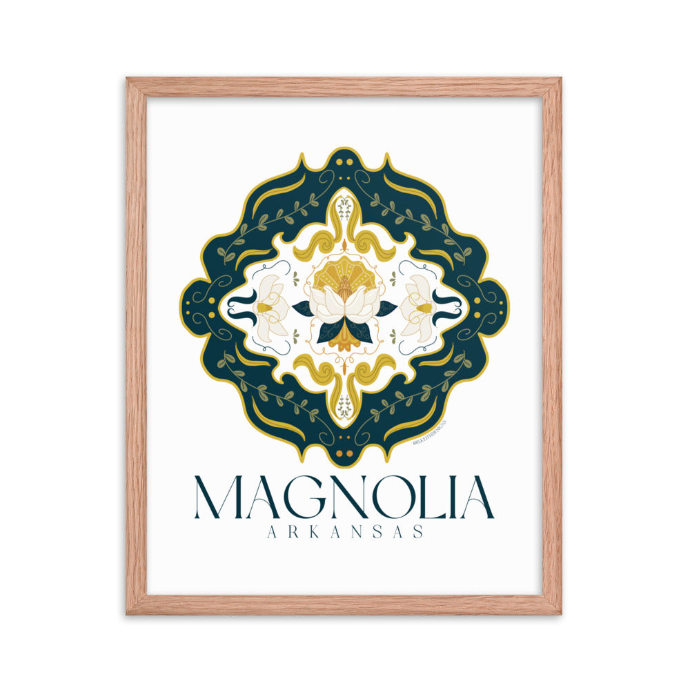 Elegant Magnolia Framed Print